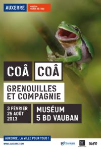 Exposition Coâ Coâ - Grenouilles et compagnie. Du 3 février au 25 août 2013 à Auxerre. Yonne. 